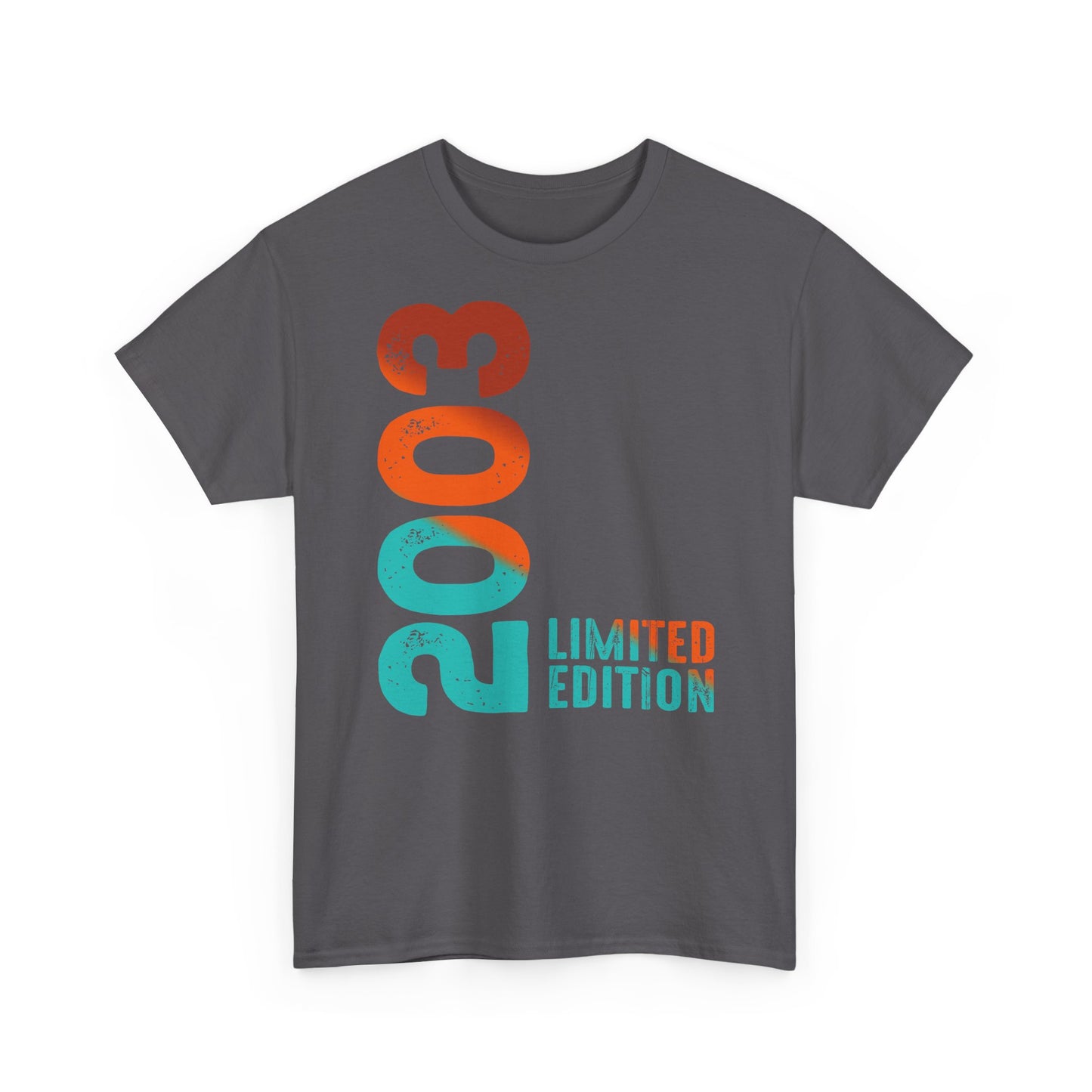 Limited Edition 2003 Geburtstag Orange-Blau T-Shirt