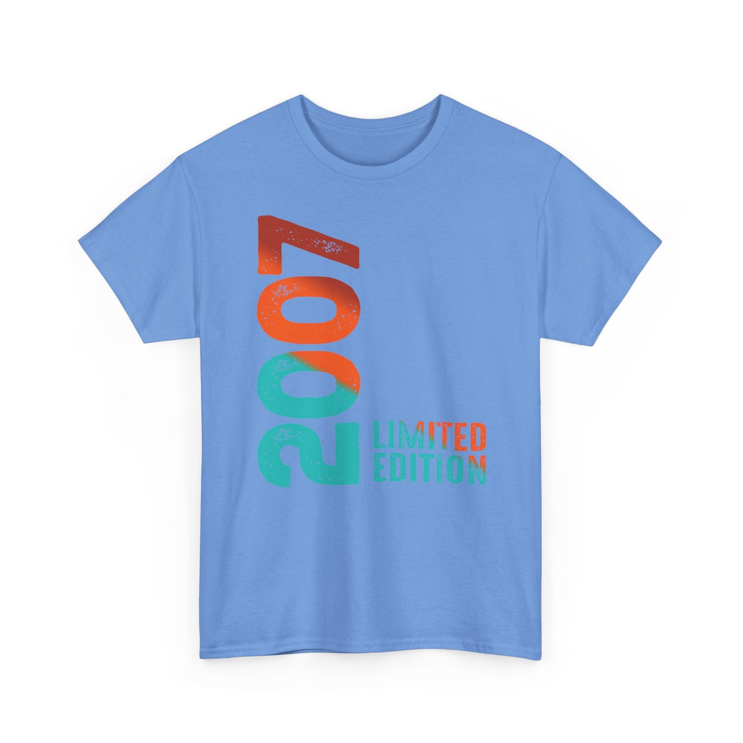 Limited Edition 2007 Geburtstag Orange-Blau T-Shirt