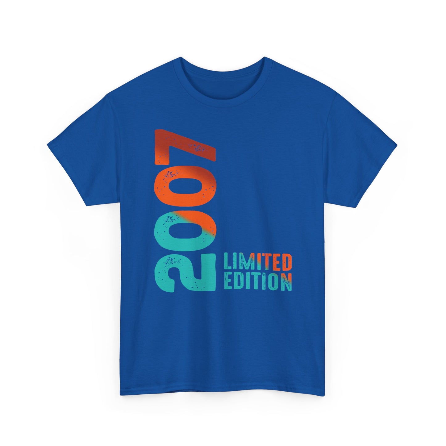 Limited Edition 2007 Geburtstag Orange-Blau T-Shirt