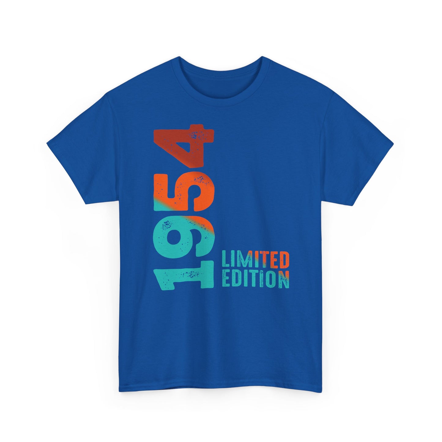Limited Edition 1954 Geburtstag Orange-Blau T-Shirt