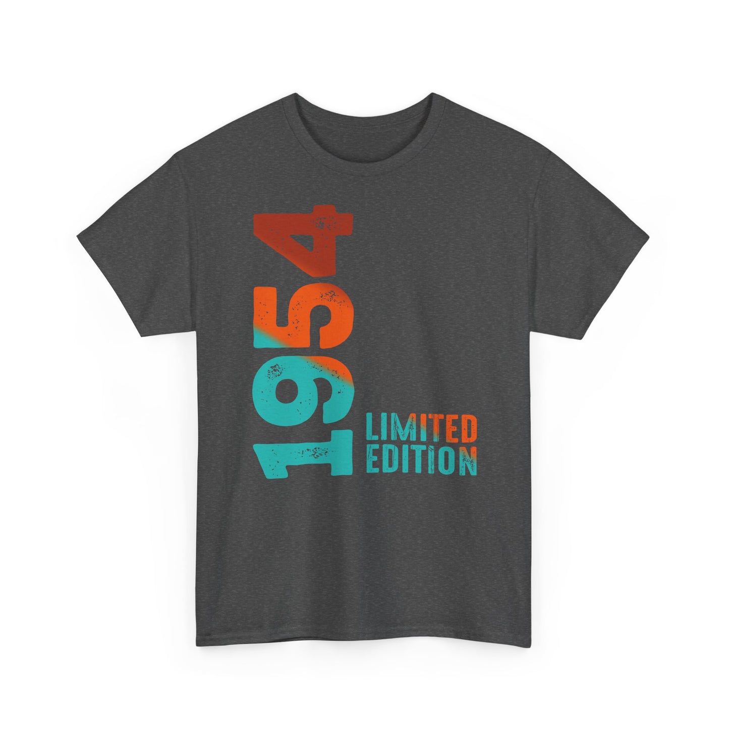 Limited Edition 1954 Geburtstag Orange-Blau T-Shirt
