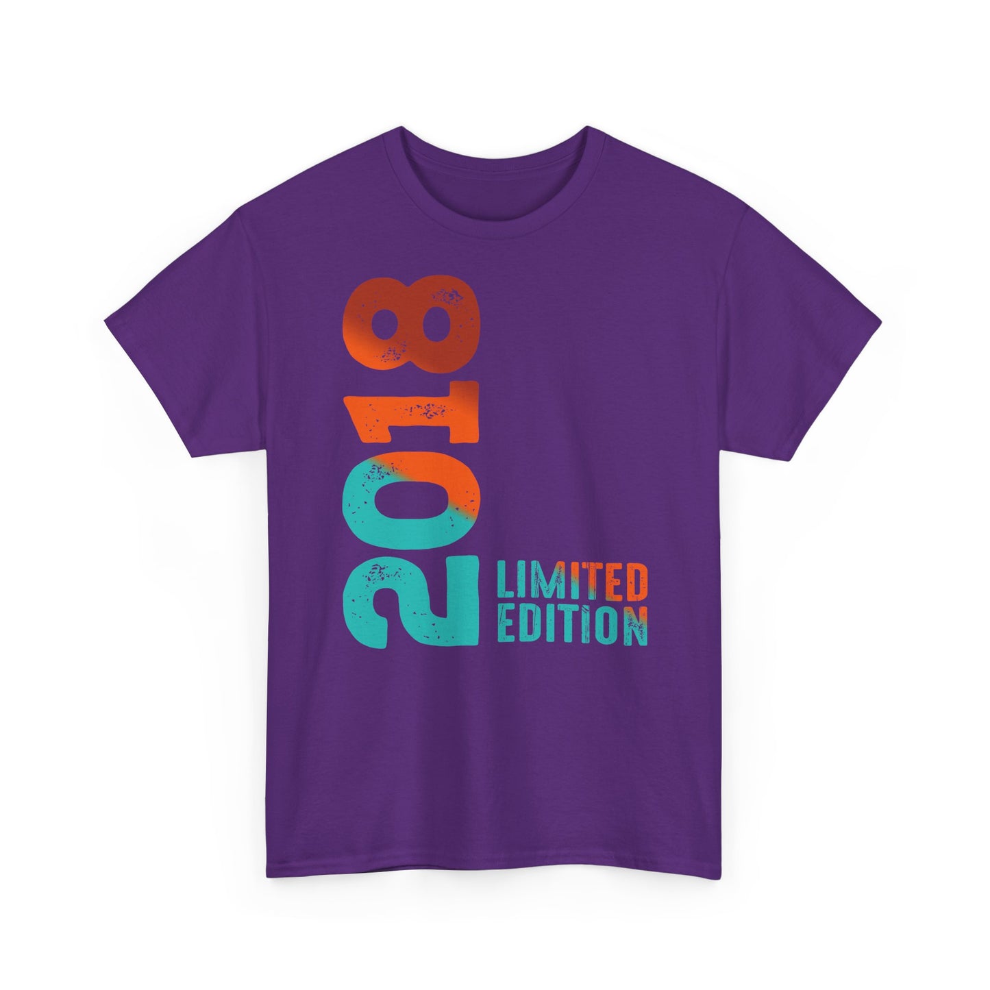 Limited Edition 2018 Geburtstag Orange-Blau T-Shirt