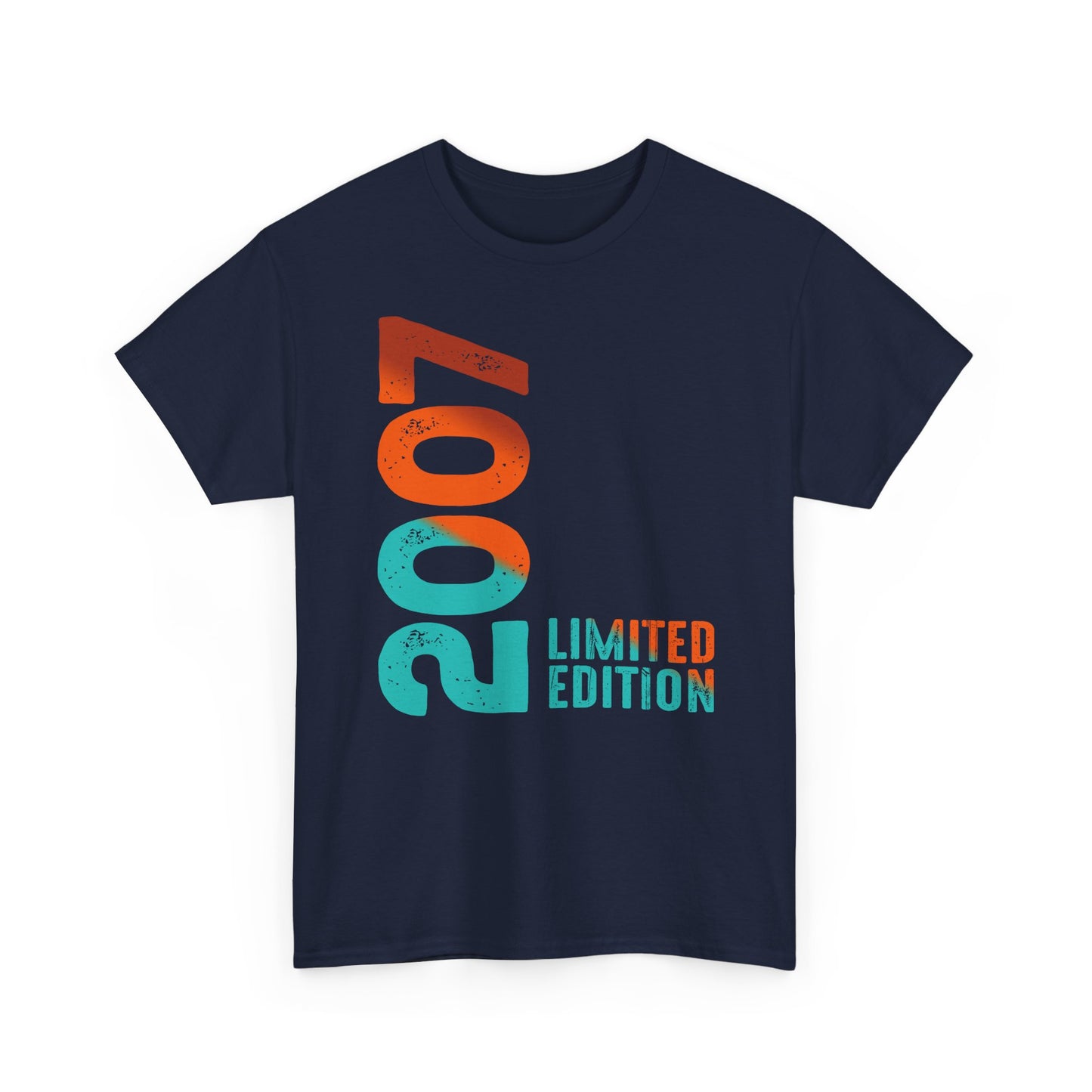 Limited Edition 2007 Geburtstag Orange-Blau T-Shirt