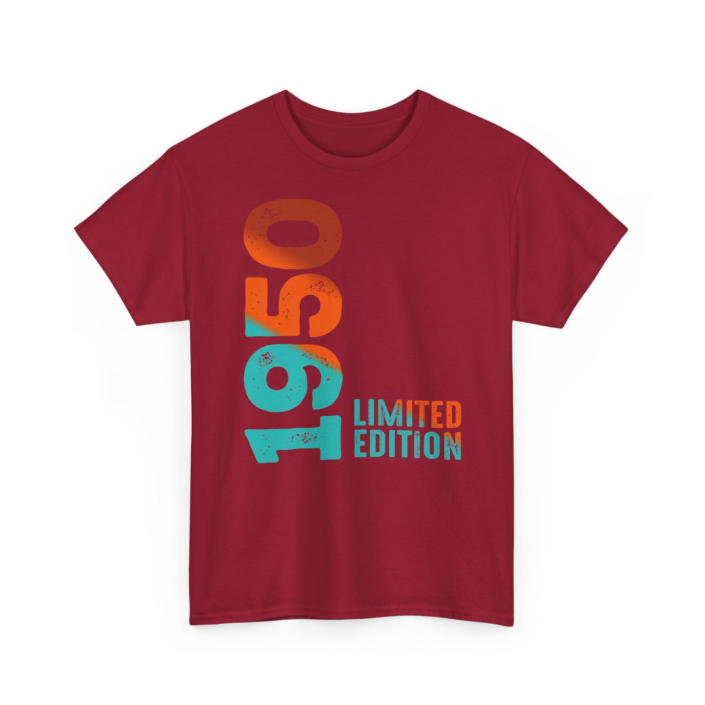 Limited Edition 1950 Geburtstag Orange-Blau T-Shirt