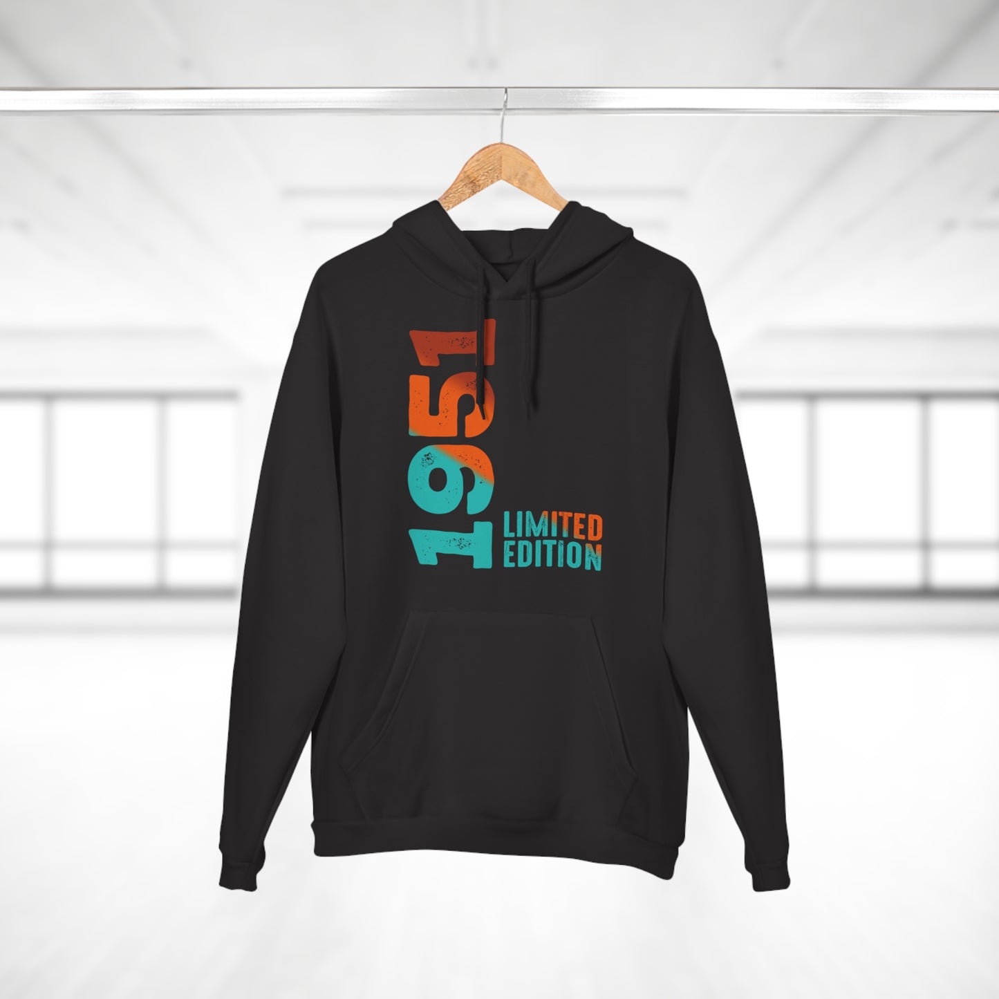 Limited Edition 1951 Geburtstag Orange-Blau Pullover Hoodie