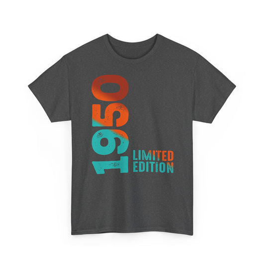 Limited Edition 1950 Geburtstag Orange-Blau T-Shirt