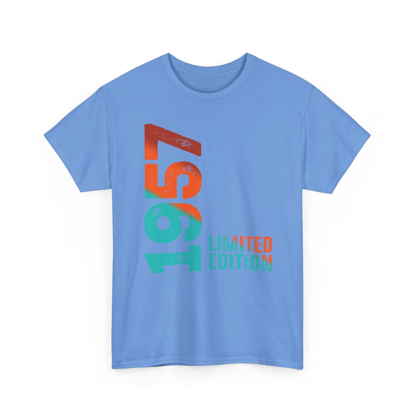 Limited Edition 1957 Geburtstag Orange-Blau T-Shirt