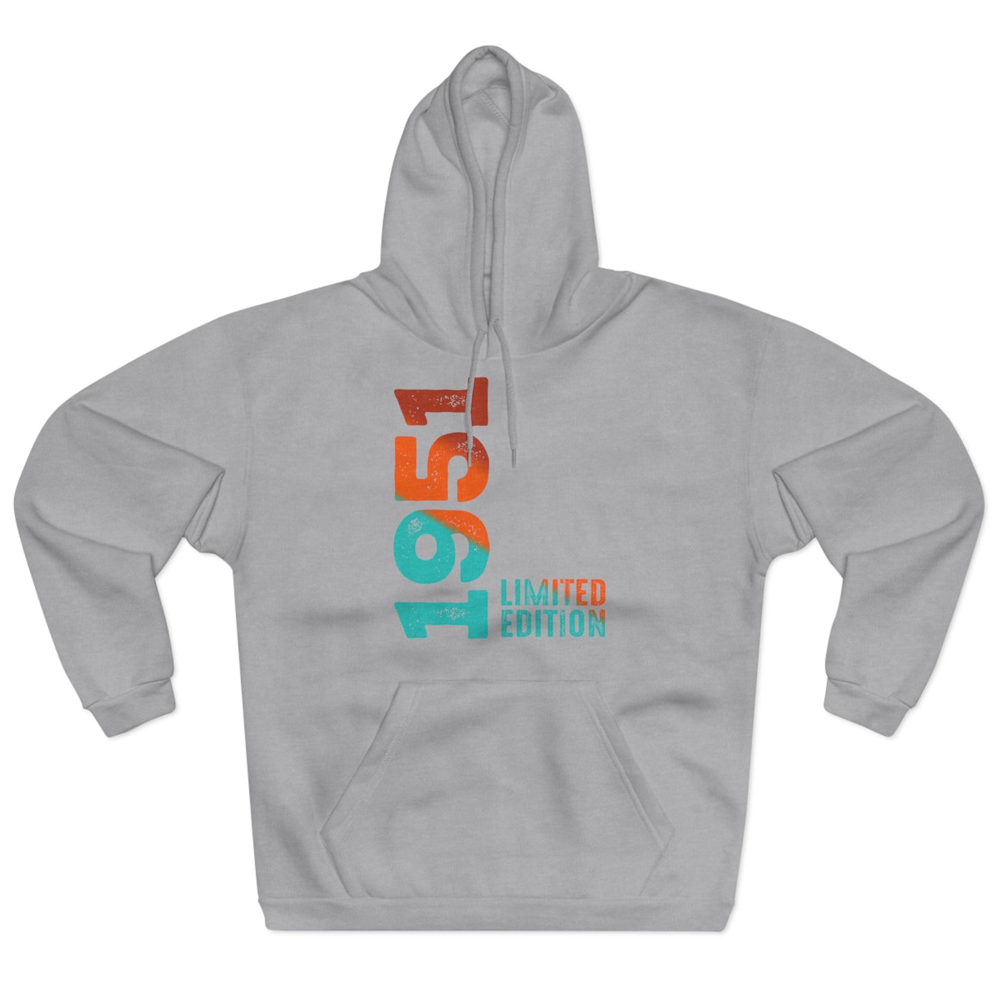 Limited Edition 1951 Geburtstag Orange-Blau Pullover Hoodie