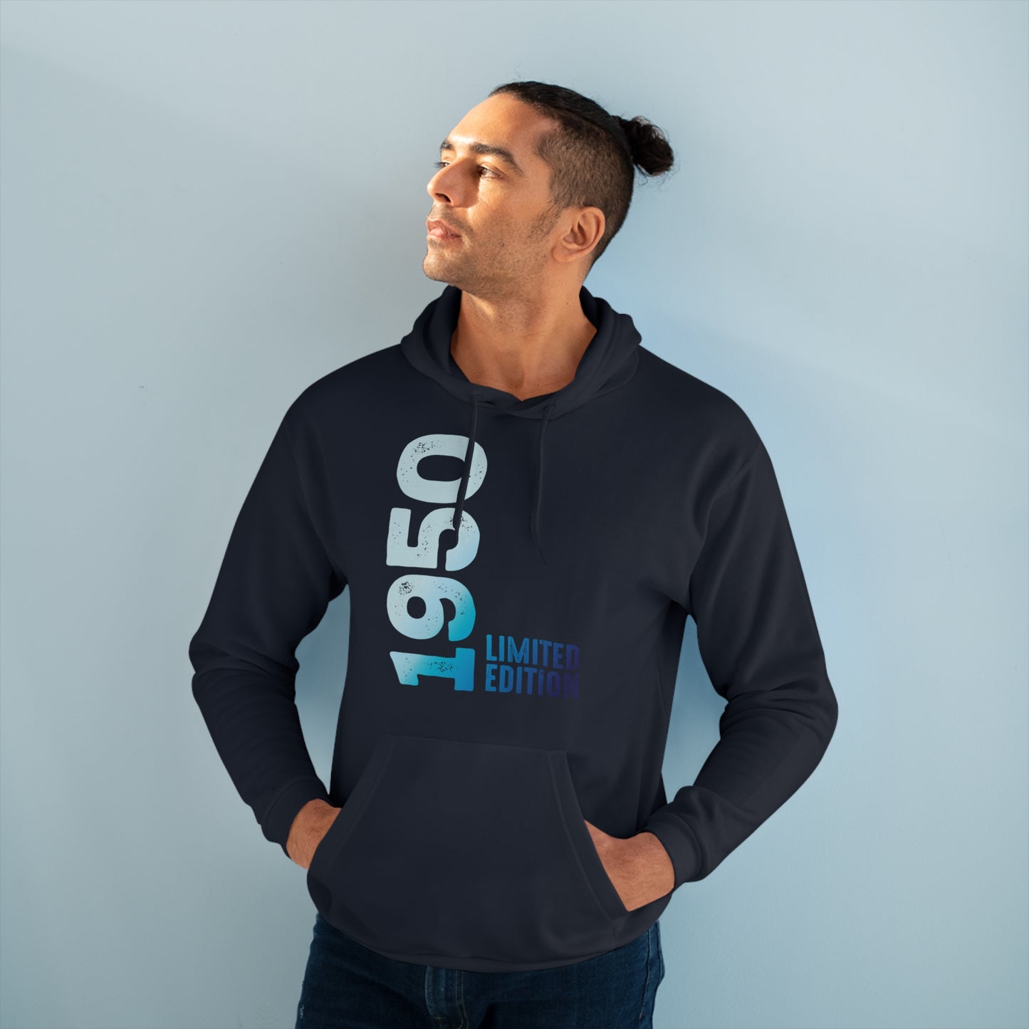 Limited Edition 1950 Geburtstag Hellblau Pullover Hoodie