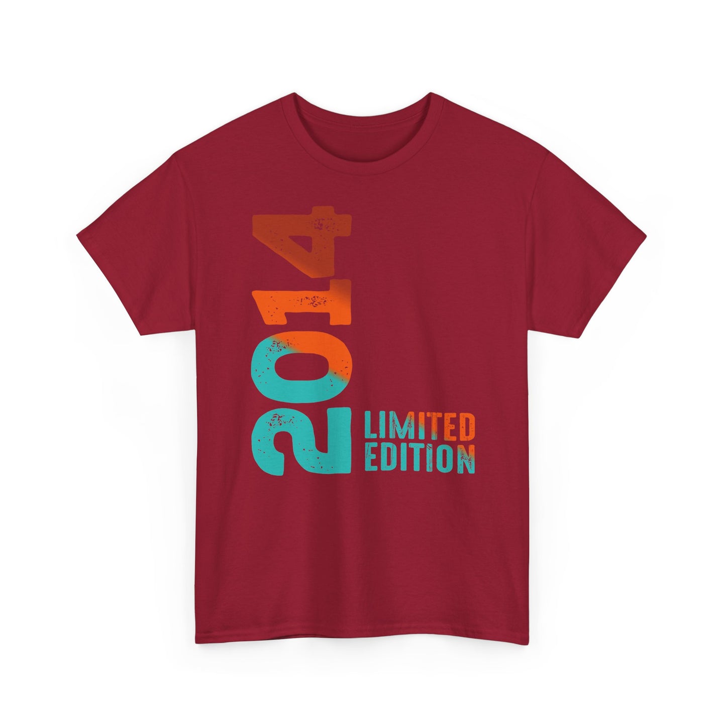 Limited Edition 2014 Geburtstag Orange-Blau T-Shirt