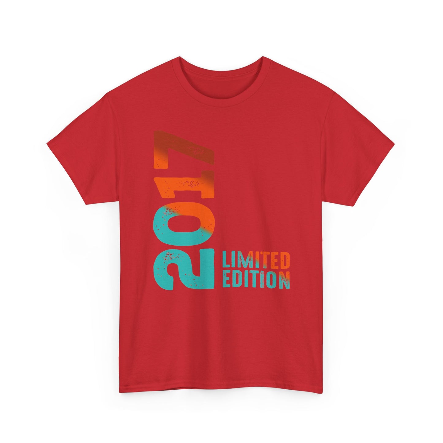 Limited Edition 2017 Geburtstag Orange-Blau T-Shirt