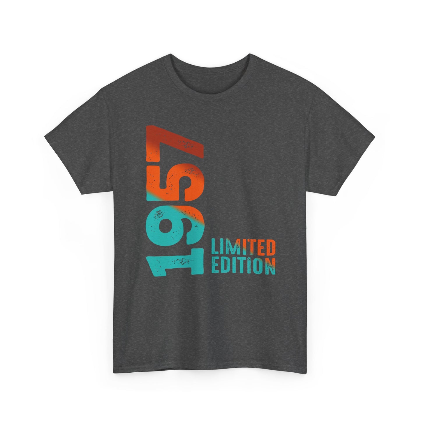 Limited Edition 1957 Geburtstag Orange-Blau T-Shirt