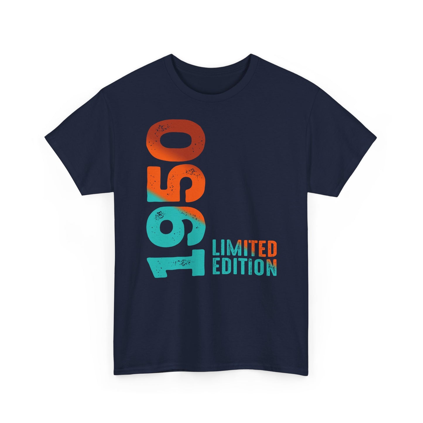 Limited Edition 1950 Geburtstag Orange-Blau T-Shirt