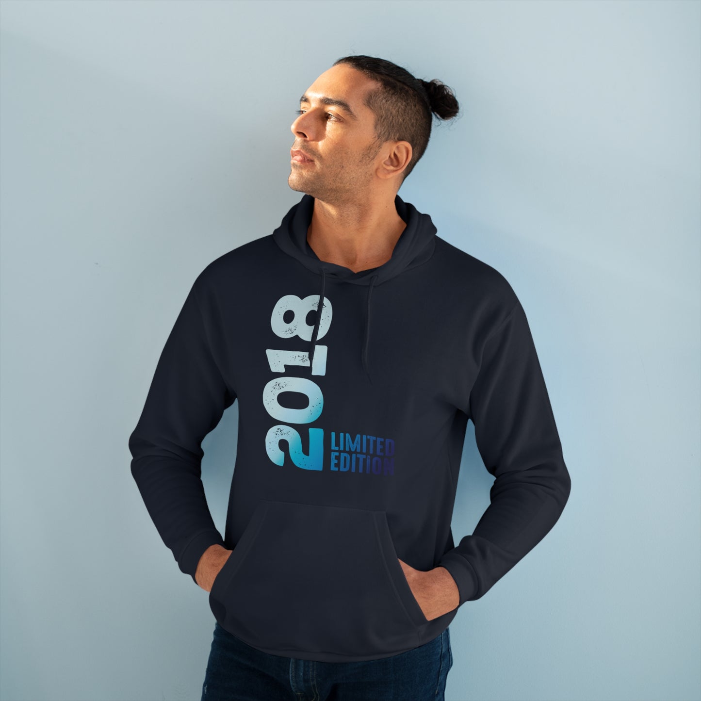 Limited Edition 2018 Geburtstag Hellblau Pullover Hoodie