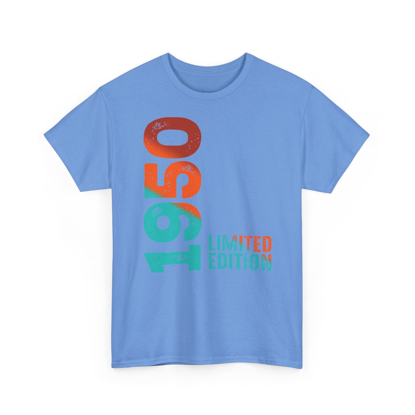 Limited Edition 1950 Geburtstag Orange-Blau T-Shirt