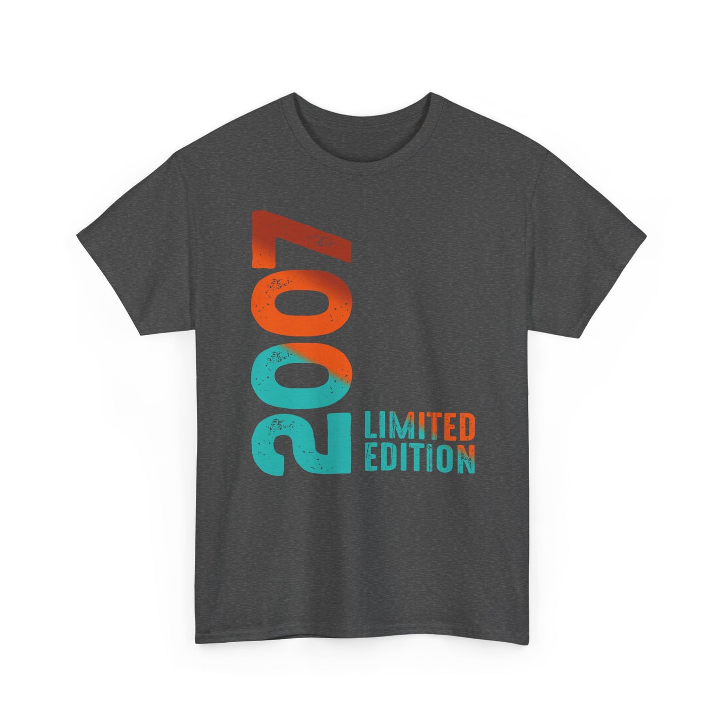 Limited Edition 2007 Geburtstag Orange-Blau T-Shirt