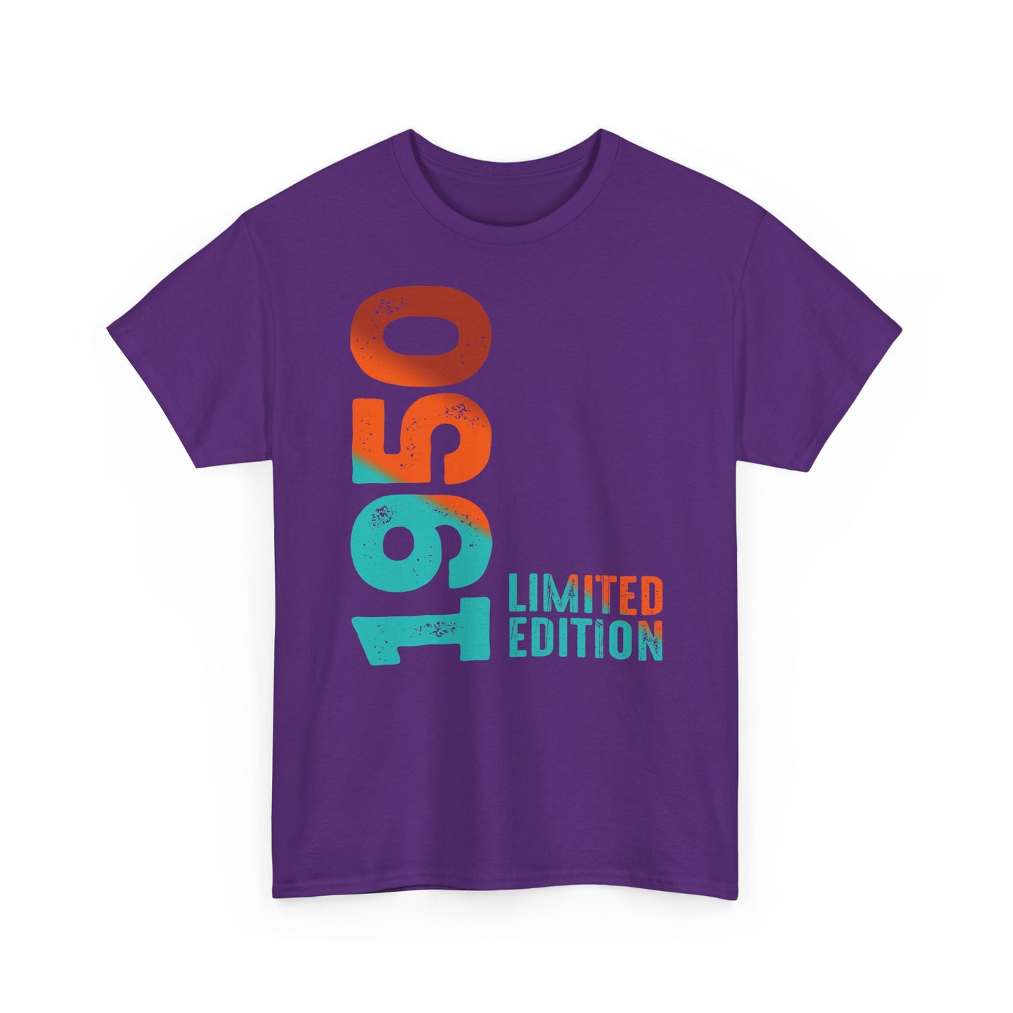 Limited Edition 1950 Geburtstag Orange-Blau T-Shirt