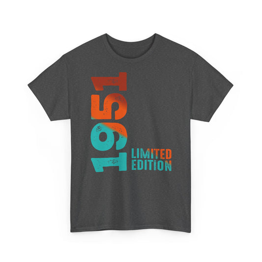 Limited Edition 1951 Geburtstag Orange-Blau T-Shirt