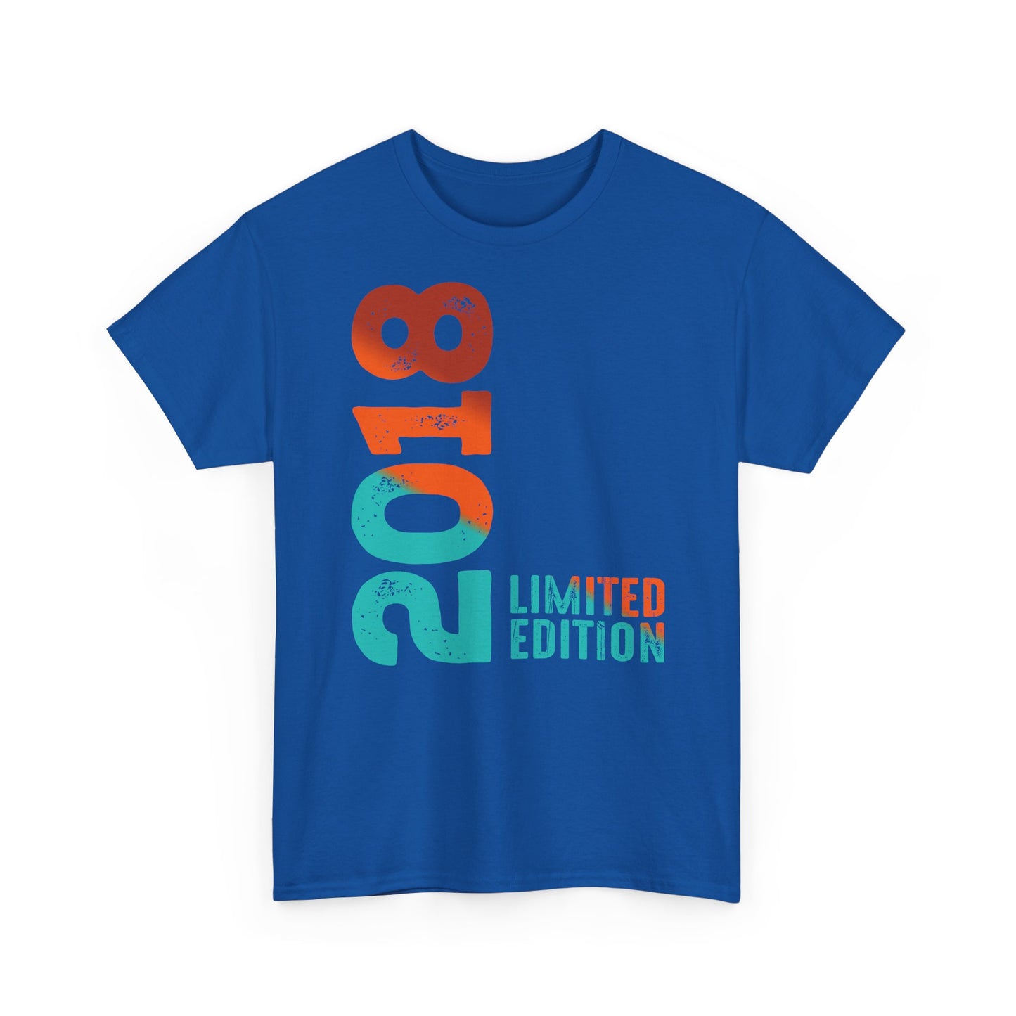Limited Edition 2018 Geburtstag Orange-Blau T-Shirt