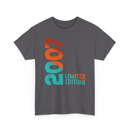 Limited Edition 2007 Geburtstag Orange-Blau T-Shirt