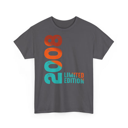 Limited Edition 2008 Geburtstag Orange-Blau T-Shirt