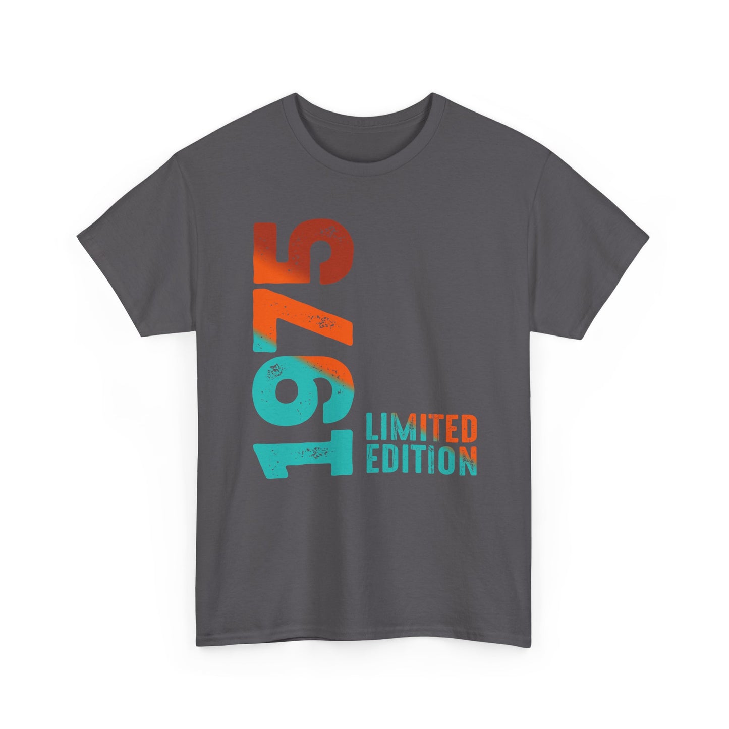 Limited Edition 1975 Geburtstag Orange-Blau T-Shirt