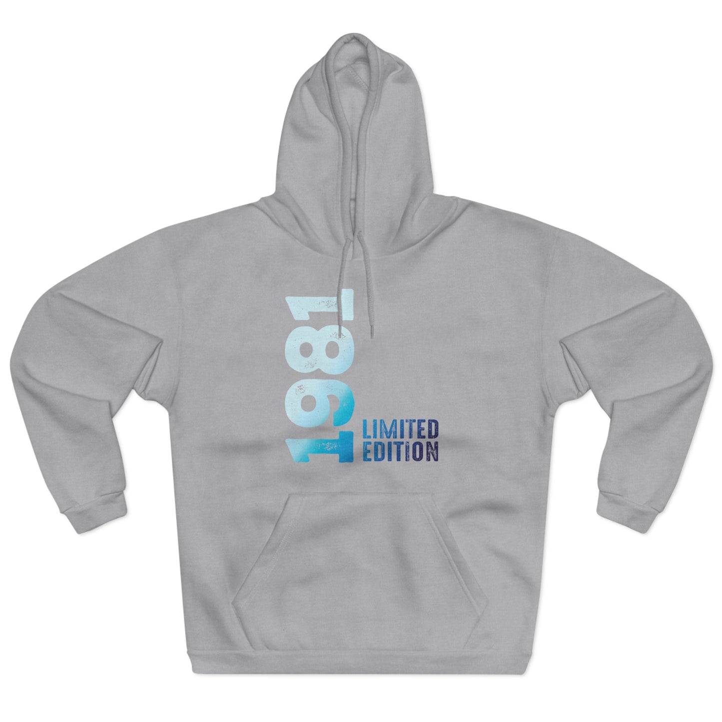 Limited Edition 1981 Geburtstag Hellblau Pullover Hoodie