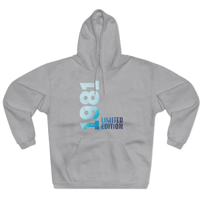 Limited Edition 1981 Geburtstag Hellblau Pullover Hoodie