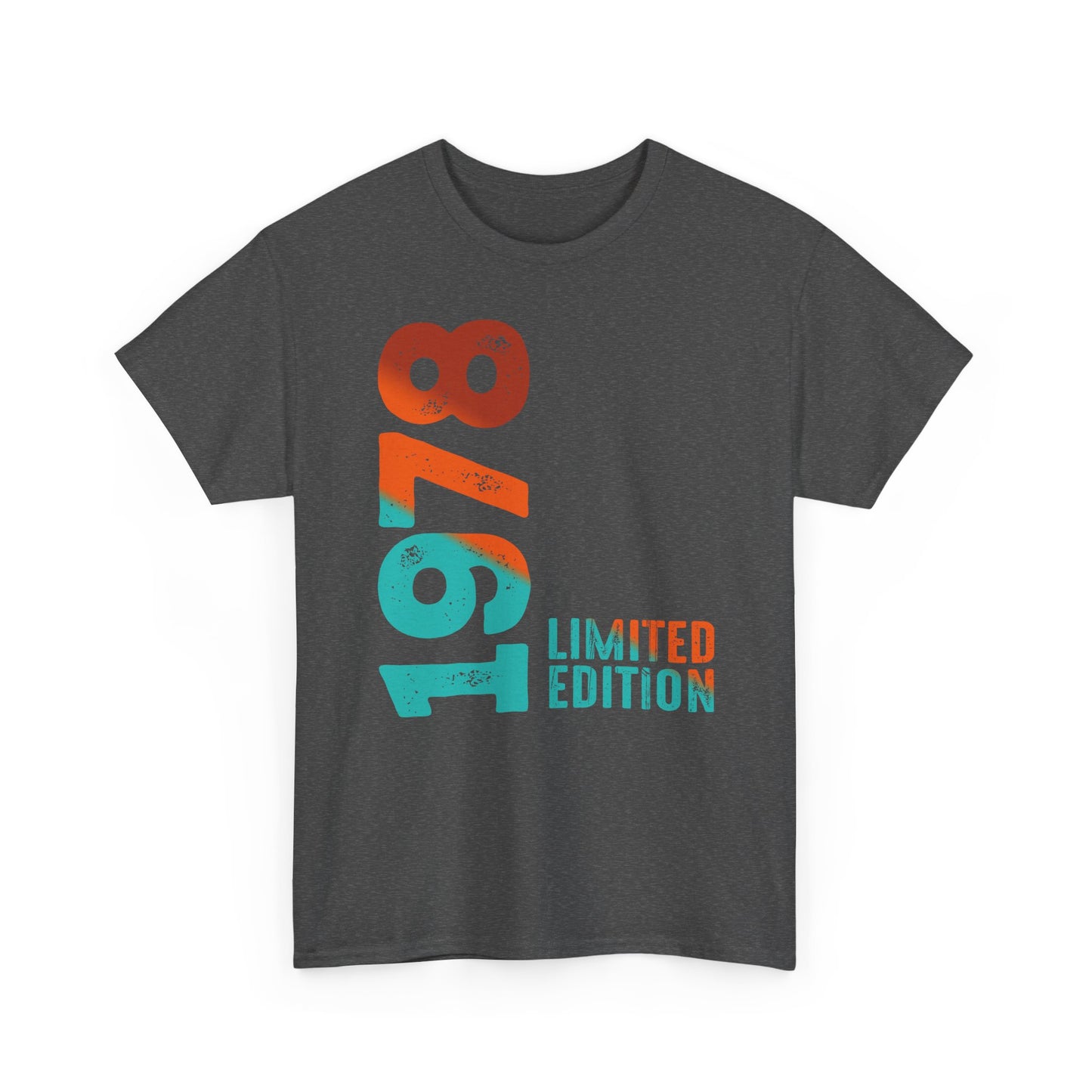 Limited Edition 1978 Geburtstag Orange-Blau T-Shirt