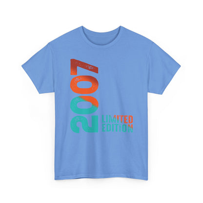 Limited Edition 2007 Geburtstag Orange-Blau T-Shirt