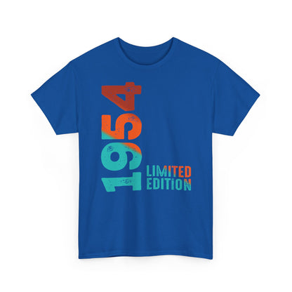Limited Edition 1954 Geburtstag Orange-Blau T-Shirt