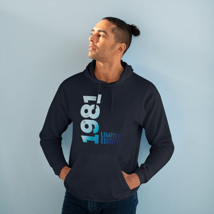Limited Edition 1981 Geburtstag Hellblau Pullover Hoodie