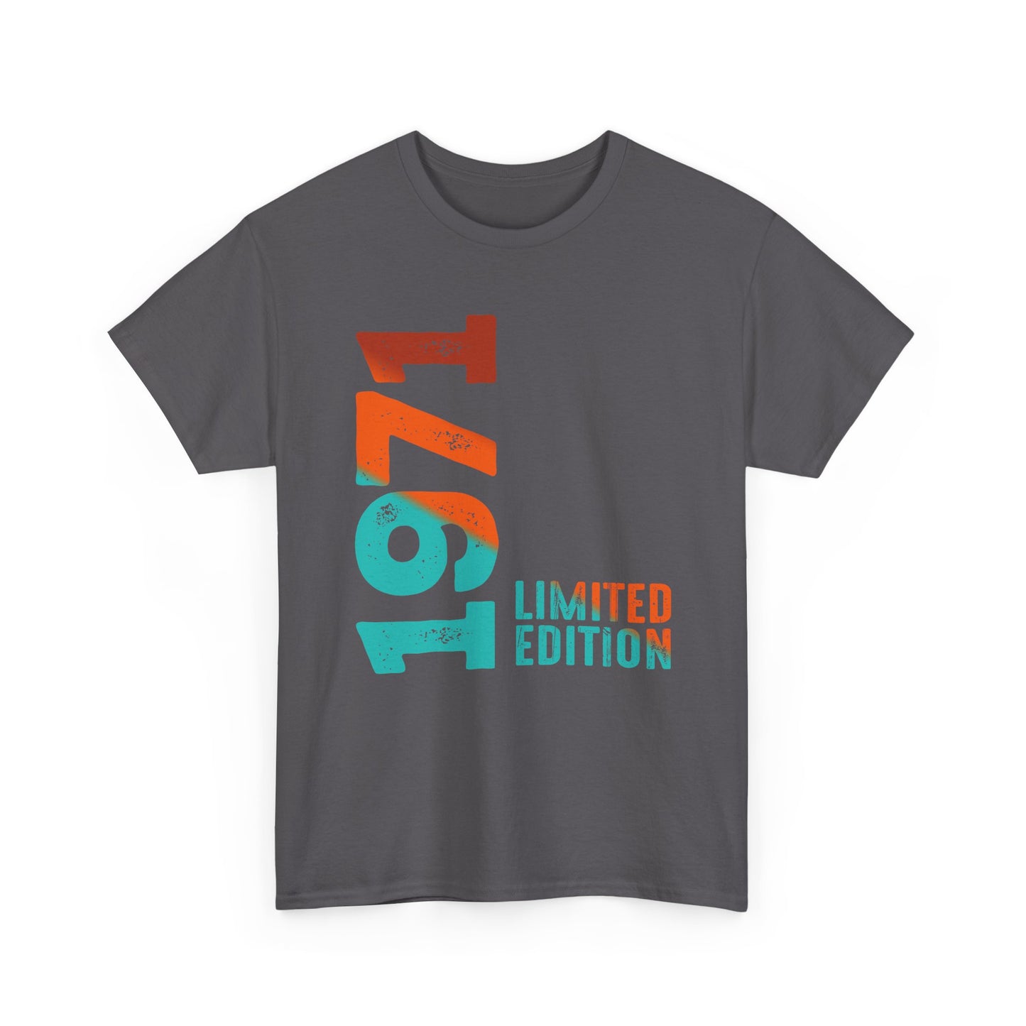 Limited Edition 1971 Geburtstag Orange-Blau T-Shirt