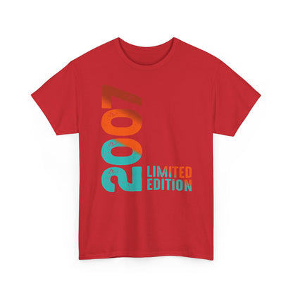 Limited Edition 2007 Geburtstag Orange-Blau T-Shirt