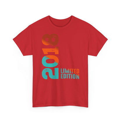 Limited Edition 2018 Geburtstag Orange-Blau T-Shirt