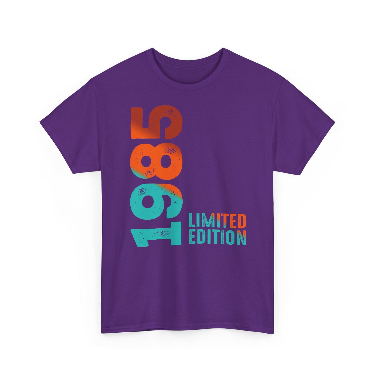 Limited Edition 1985 Geburtstag Orange-Blau T-Shirt
