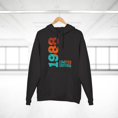 Limited Edition 1988 Geburtstag Orange-Blau Pullover Hoodie