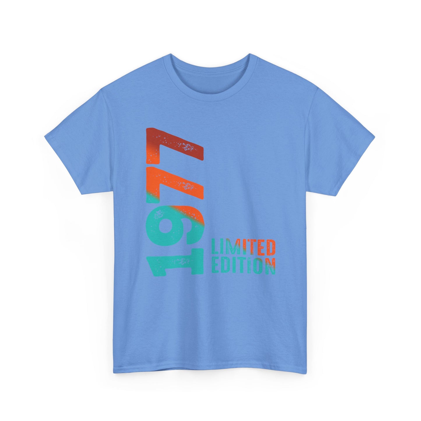Limited Edition 1977 Geburtstag Orange-Blau T-Shirt