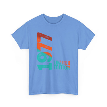 Limited Edition 1977 Geburtstag Orange-Blau T-Shirt