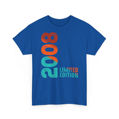 Limited Edition 2008 Geburtstag Orange-Blau T-Shirt