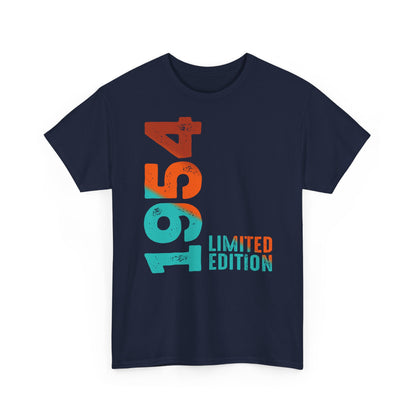 Limited Edition 1954 Geburtstag Orange-Blau T-Shirt