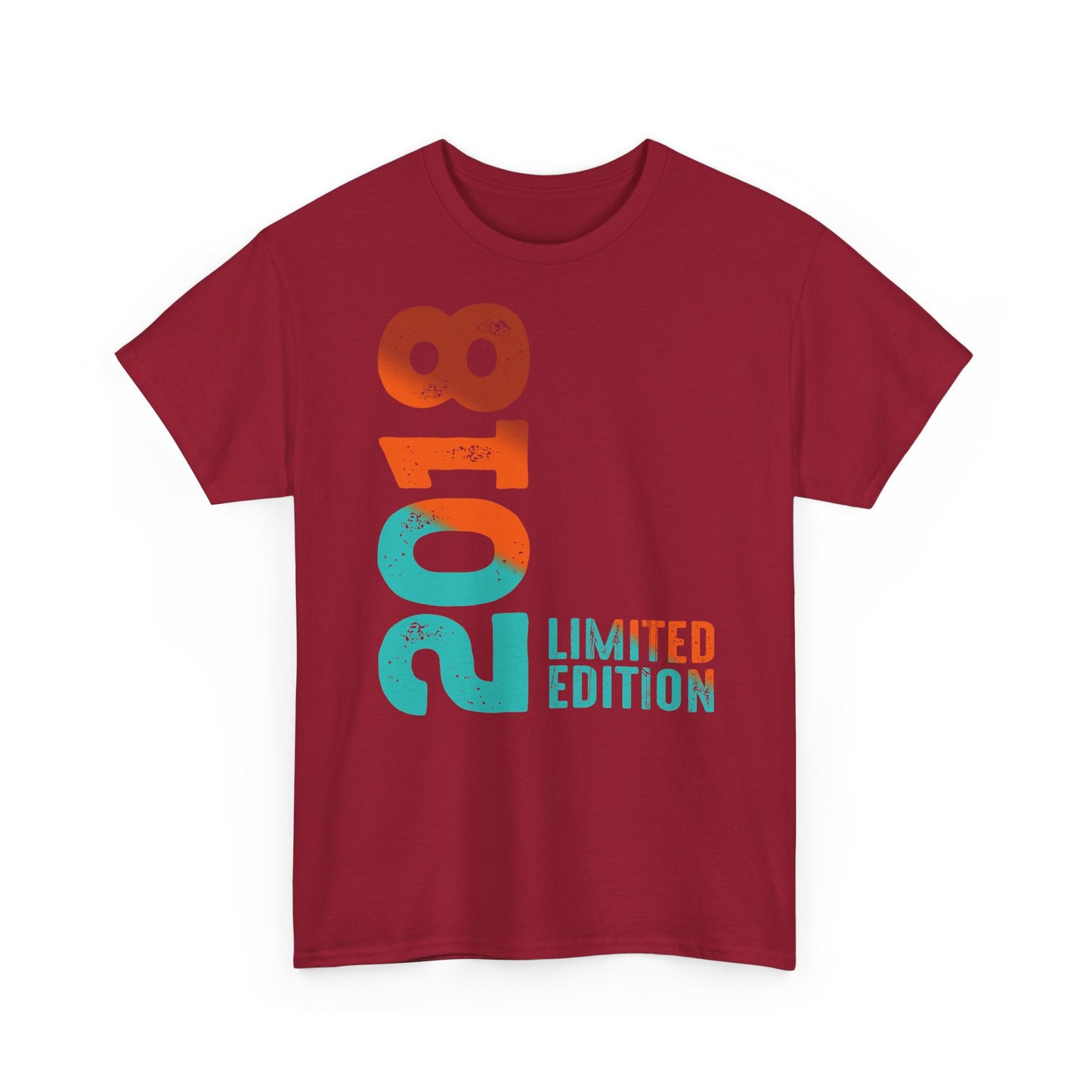 Limited Edition 2018 Geburtstag Orange-Blau T-Shirt