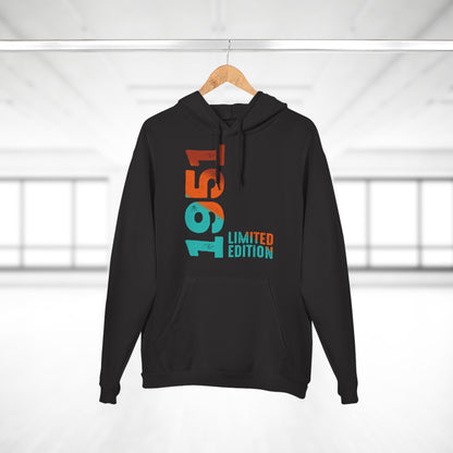 Limited Edition 1951 Geburtstag Orange-Blau Pullover Hoodie