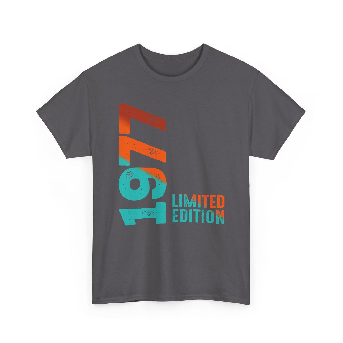 Limited Edition 1977 Geburtstag Orange-Blau T-Shirt