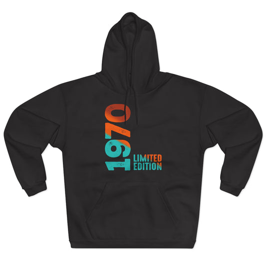 Limited Edition 1970 Geburtstag Orange-Blau Pullover Hoodie