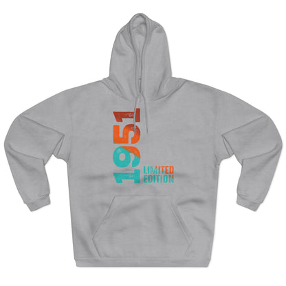 Limited Edition 1951 Geburtstag Orange-Blau Pullover Hoodie