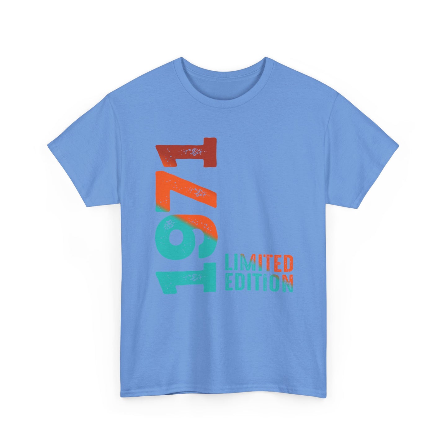 Limited Edition 1971 Geburtstag Orange-Blau T-Shirt