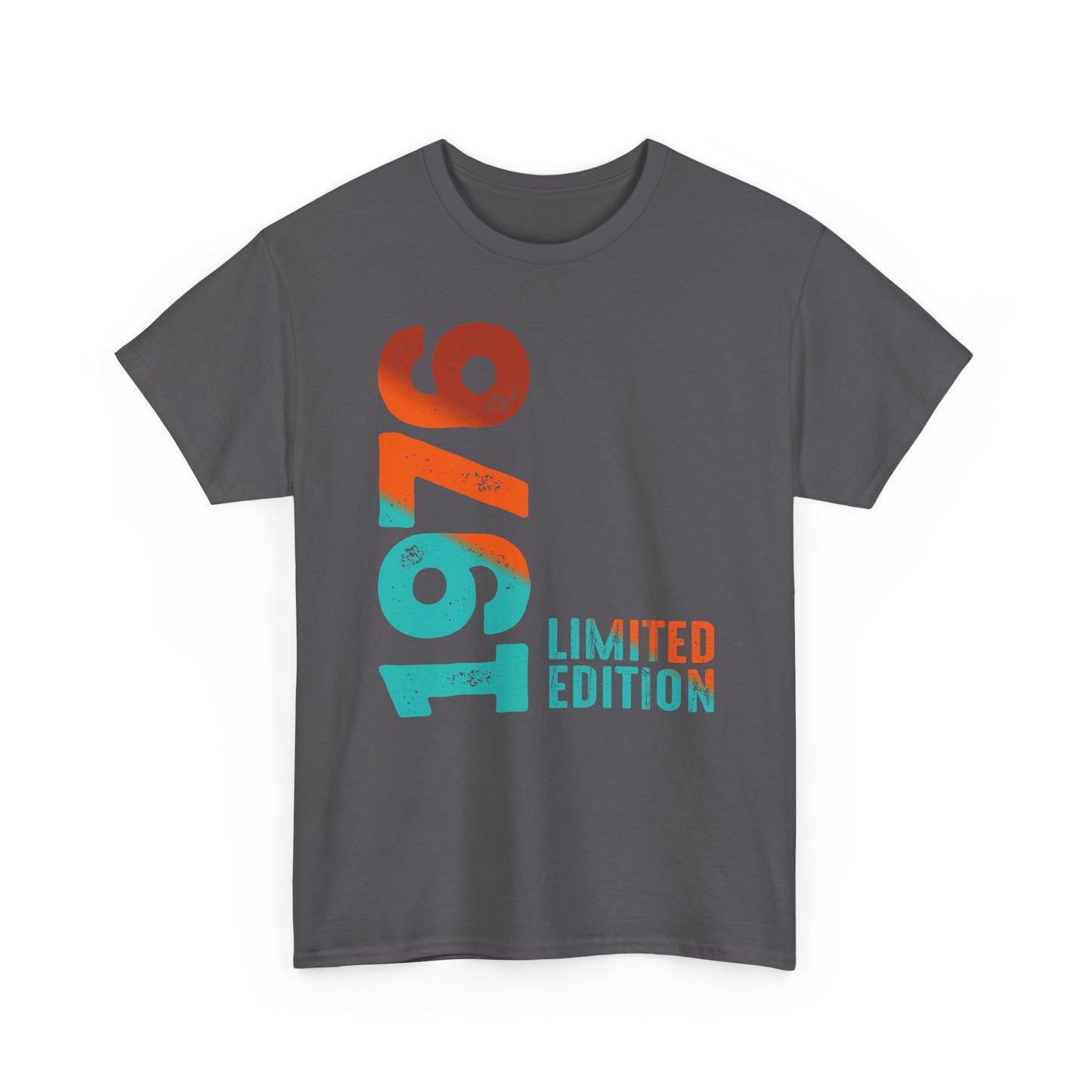 Limited Edition 1976 Geburtstag Orange-Blau T-Shirt