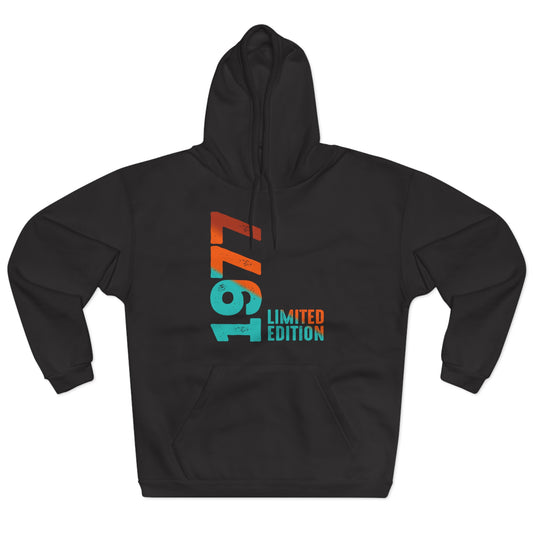 Limited Edition 1977 Geburtstag Orange-Blau Pullover Hoodie