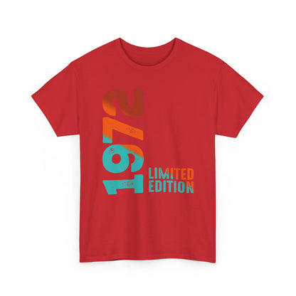 Limited Edition 1972 Geburtstag Orange-Blau T-Shirt